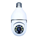 Câmera De Segurança Camera Espia Wifi Lampada Infravermelho Com Resolução Full Hd 1080p Visão Nocturna Incluída Branca