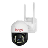Câmera De Segurança Ip Speed Dome Ipega Kp-ca183 Full Hd Com Resolução De 2mp Visão Noturna Incluída Branca Com Rastreamento Humano