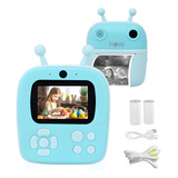 Camera Fotografica Infantil Instantânea Impressão Jogo Filma