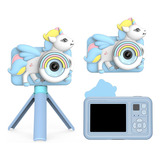 Câmera Infantil Unicórnio Desenho Lente Flip-up Hd C/tf 32gb