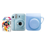 Câmera Instantânea Fujifilm Instax Kit Instax Mini 12 + 10 Films + Bolsa Azul Candy