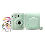 Câmera Instantânea Fujifilm Instax Kit Instax Mini 12 + 10 Films + Bolsa Mint Green