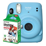 Câmera Instantânea Fujifilm Instax Kit Mini 11 + 10 Films Sky Blue