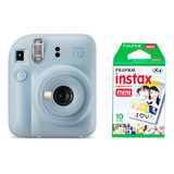 Câmera Instantânea Fujifilm Instax Kit Mini 12 + 10 Fotos Pastel Blue