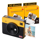 Câmera Instantânea Mini Shot 3 Retrô -2 Em1 Amarela- Kodak