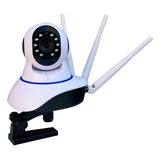 Câmera Ip 3 Antenas Wifi Wireless 3ª Geração Visão Noturna Cor Branco
