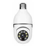 Camera Ip Inteligente Lampada Panoramica Yoosee Wifi E Espiã Branca
