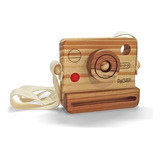Câmera Lúdica Fotográfica Infantil Polaroid De Madeira