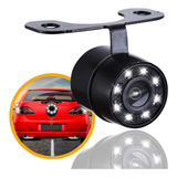 Câmera Ré Automotiva 8 Leds Hd Infravermelho Visão Noturna