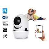 Câmera Segurança Babá Eletrônica Pet C/ Visão Noturna E Som Cor Branco