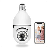 Câmera Segurança Lâmpada 360 Wifi Ip Full Hd Visão Noturna Cor Branco