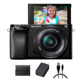 Câmera Sony A6100 24.2mp 4k Wifi Kit Lente 16-50mm