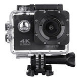 Câmera Sport 4k Wifi Full Hd Prova D'água + 64gb + Bateria Cor Preta