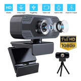 Câmera Web Hd 1080p Com Microfone Usb Para Videoconferência