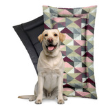 Caminha Colchonete Impermeável Geométrica Conforto Pet G Cor Rosa Desenho Triângulo Rosa
