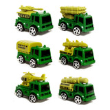 Caminhão Brinquedo Baby Fricção Kit Militar Com 6 Carrinhos