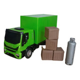 Caminhão Brinquedo Iveco Tector Bau Conteiner Cores