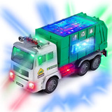 Caminhão Coletor De Lixo Com Som E Luzes 4d - Verde