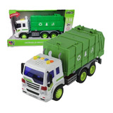 Caminhão De Lixo Reciclagem Realista Carrinho Com Som E Luz
