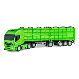 Caminhão Miniatura Infantil Carreta Iveco Graneleiro S-way Cor Verde