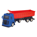 Caminhão New Truck Caçamba Brinquedo Menino Cor Azul/vermelho/amarelo