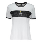 Camisa Atletico Mineiro Feminina Stencil Oficial Babylook