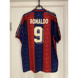 Camisa Barcelona 1996 Ronaldo 9 Fenômeno Kappa