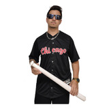 Camisa Baseball M10 Plus Size Chicago Preto Hip Hop