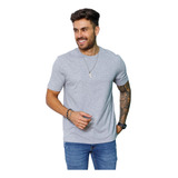 Camisa Básica Masculina Algodão Slim Fit Blusa Premium Lisa
