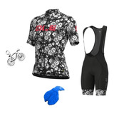 Camisa + Bermuda Bretelle De Ciclista Uniforme Conjunto Mtb
