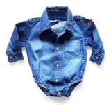 Camisa Blusa Jeans Infantil Menino Bebê Linda 1 Ao 16 Anos