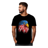 Camisa Camiseta 100% Algodão Águia Americana Estados Unidos