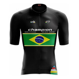 Camisa Camiseta Blusa Ciclismo Brasil Masculina Mtb Bike