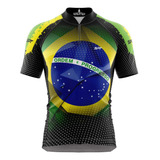 Camisa Camiseta Ciclismo Patriota Brasil M C - 03 Uv50+