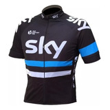 Camisa Camiseta De Ciclismo Barbedo Team Sky Uv Manga Curta