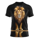 Camisa Camiseta Estampada 3d Leão De Judá Sobre As Águas