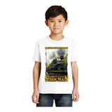 Camisa Camiseta Infantil Locomotiva Vapor Fumaça Criança B
