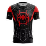 Camisa Camiseta Traje Uniforme Miles Morales Homem Aranha 3d