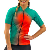Camisa Ciclismo Fem Free Force Start All Fit Thermal Orange