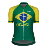 Camisa Ciclismo Feminina Asw Oficial Seleção Brasileira Cbc
