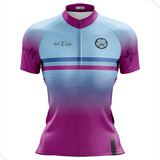 Camisa Ciclismo Feminina Camiseta Roupa Pro Tour Rosa Uv 50+