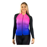 Camisa Ciclismo Feminina Manga Longa Free Force Peluciada