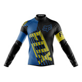 Camisa Ciclismo Manga Longa Bike Bicicleta Ziper Dry Fit Mtb
