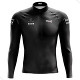 Camisa Ciclismo Manga Longa Proteção Uv +50 Mercedes Black