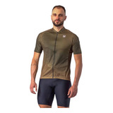 Camisa Ciclismo Masculina Free Force Basic Mining Marrom
