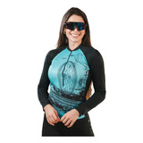 Camisa Ciclista Mtb Manga Longa Feminina Proteção Uv Pedalar