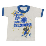 Camisa Com Manga Oficial Torcedor Cruzeiro Branco E Azul