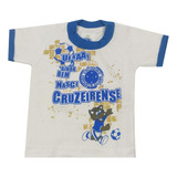 Camisa Com Manga Oficial Torcedor Cruzeiro Branco E Azul