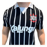 Camisa Corinthians Retrô Kalunga Campeão 1990 Polo Masculina