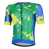 Camisa De Ciclismo Brasil Masculina Mauro Ribeiro + Brinde 